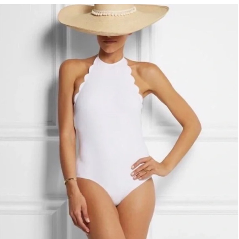 Marysia Swim White Scalloped One Piece